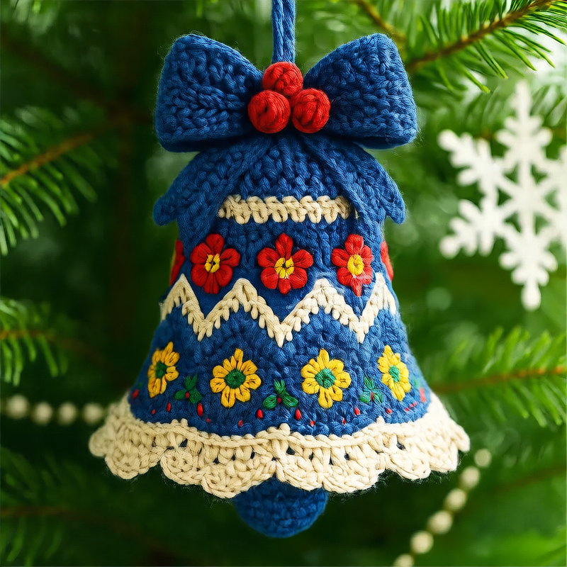 Christmas Bell Wool Ornaments