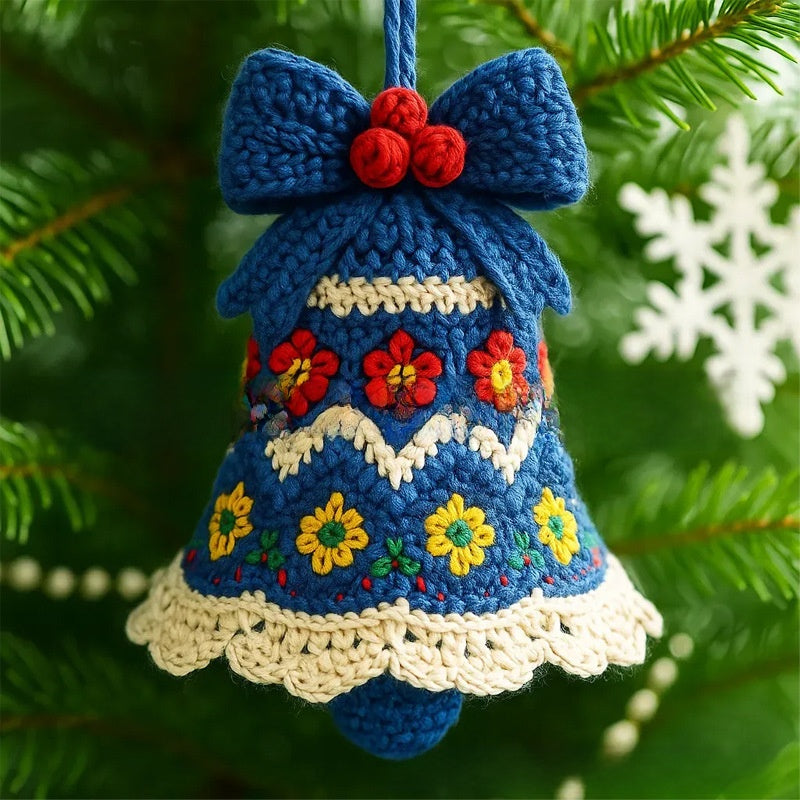 Christmas Bell Wool Ornaments