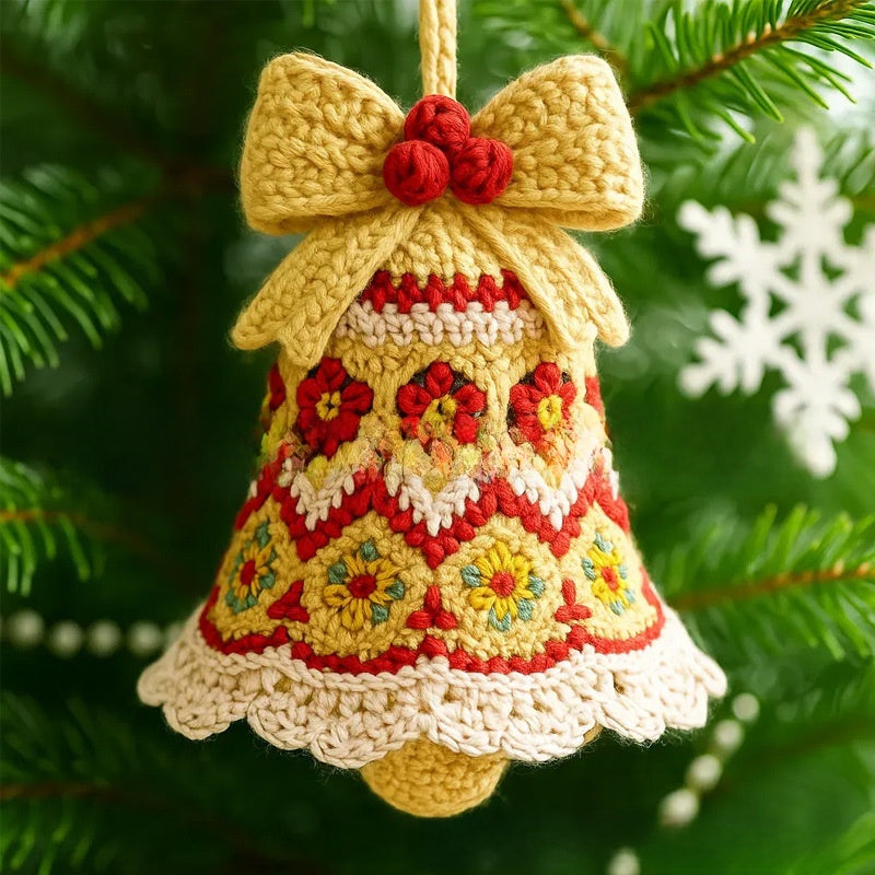 Christmas Bell Wool Ornaments