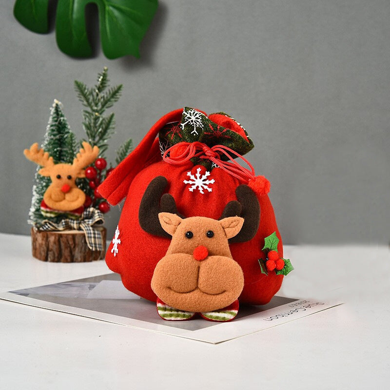 Christmas Decorative Gift Bag for Candy Apple Holiday Party