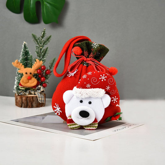 Christmas Decorative Gift Bag for Candy Apple Holiday Party