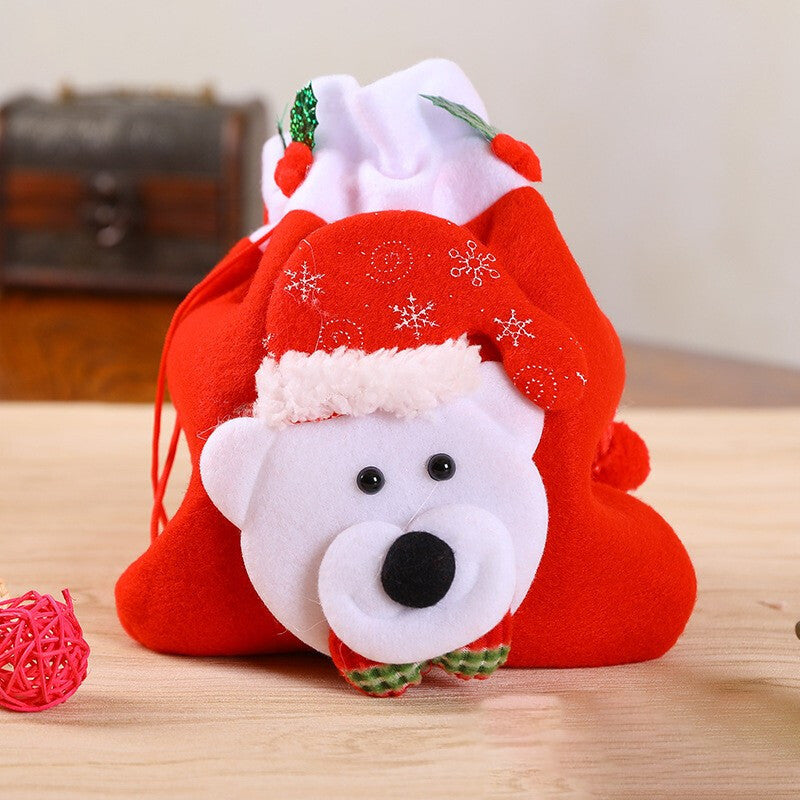 Christmas Decorative Gift Bag for Candy Apple Holiday Party