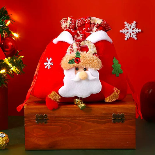 Christmas Decorative Gift Bag for Candy Apple Holiday Party