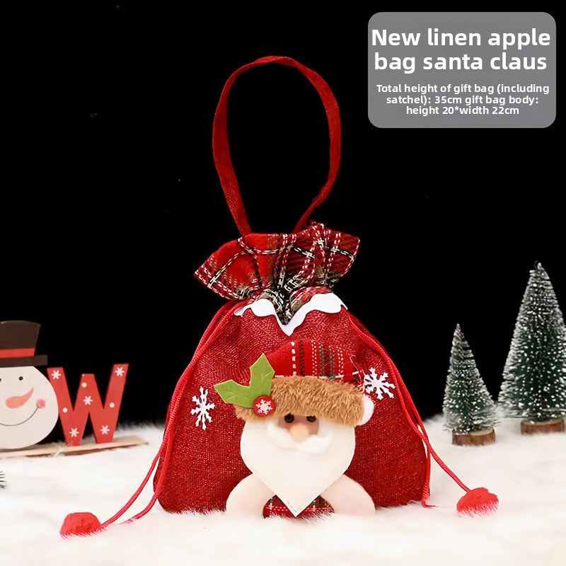 Christmas Decorative Gift Bag for Candy Apple Holiday Party