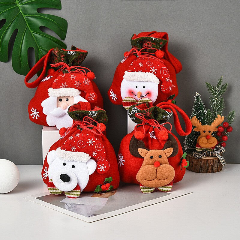Christmas Decorative Gift Bag for Candy Apple Holiday Party