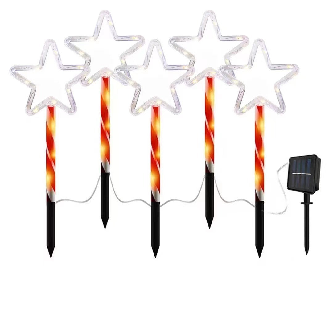 Christmas Decorative Ground Lamp with Solar/Battery Option