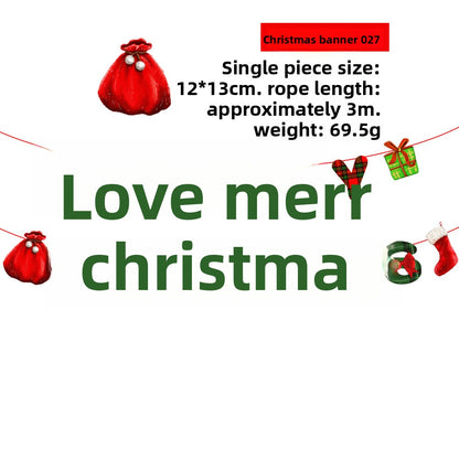 Christmas Decorative Paper Flags and Pennants