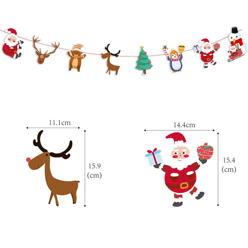 Christmas Decorative Paper Flags and Pennants