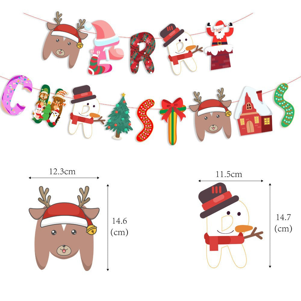 Christmas Decorative Paper Flags and Pennants