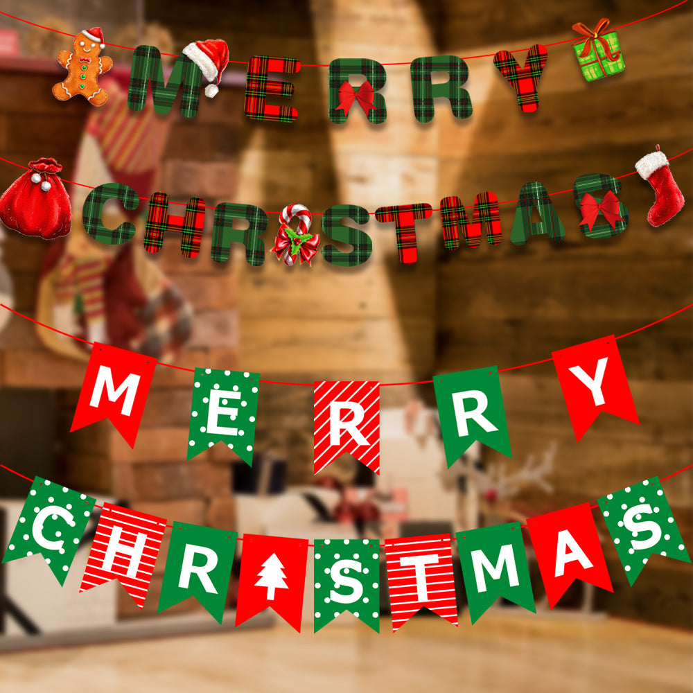 Christmas Decorative Paper Flags and Pennants