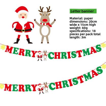 Christmas Decorative Paper Flags and Pennants