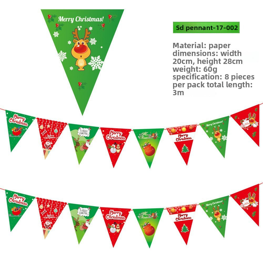 Christmas Decorative Paper Flags and Pennants
