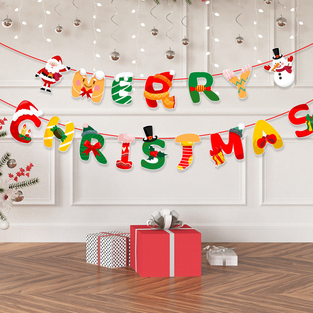 Christmas Decorative Paper Flags and Pennants