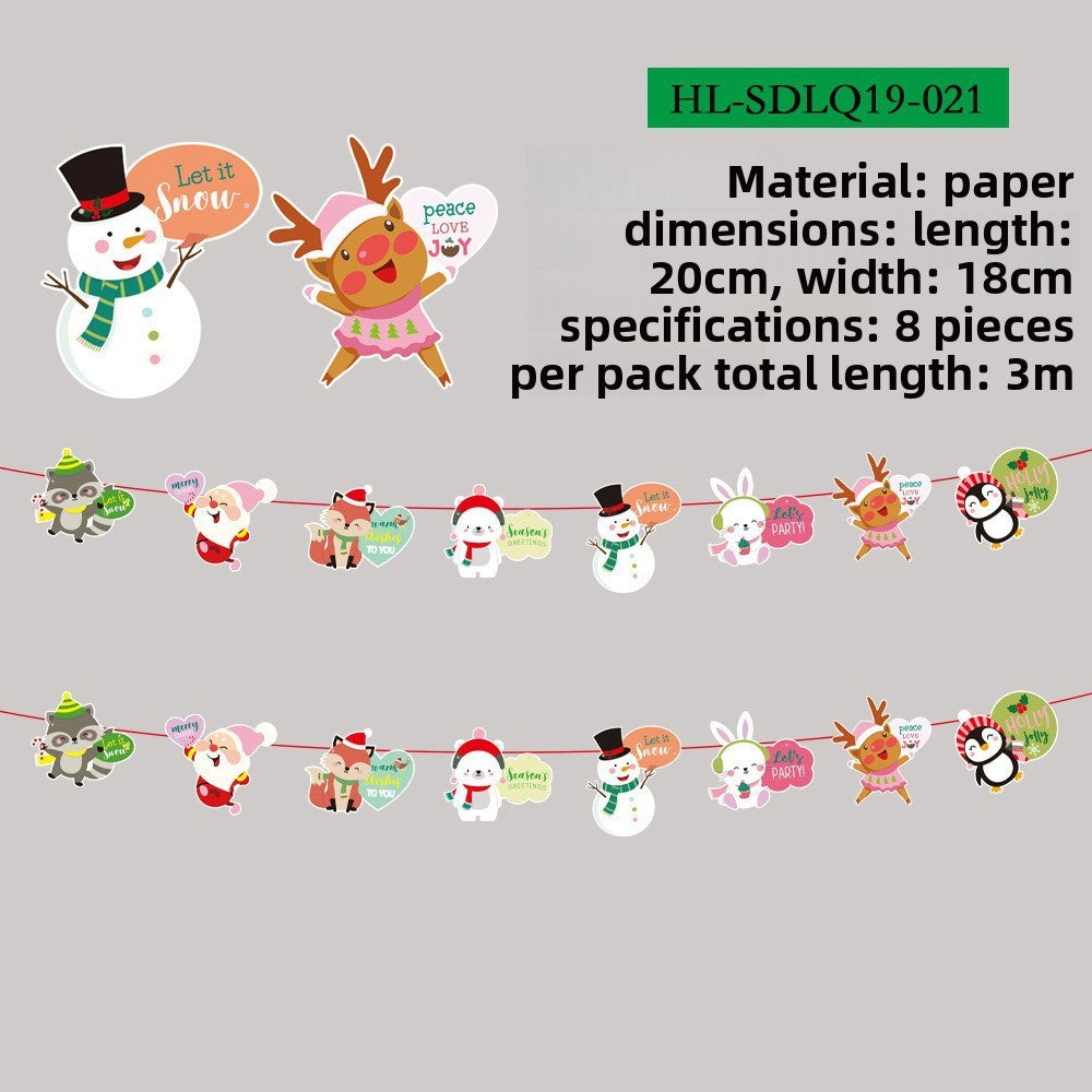 Christmas Decorative Paper Flags and Pennants