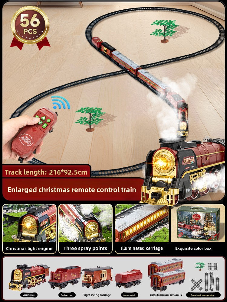 Christmas electric remote control train toy