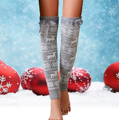Christmas Elk Pattern Knitted Socks
