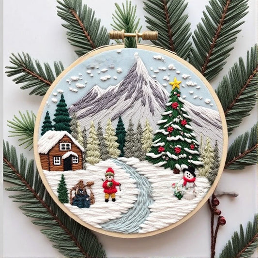 Christmas embroidery material pack