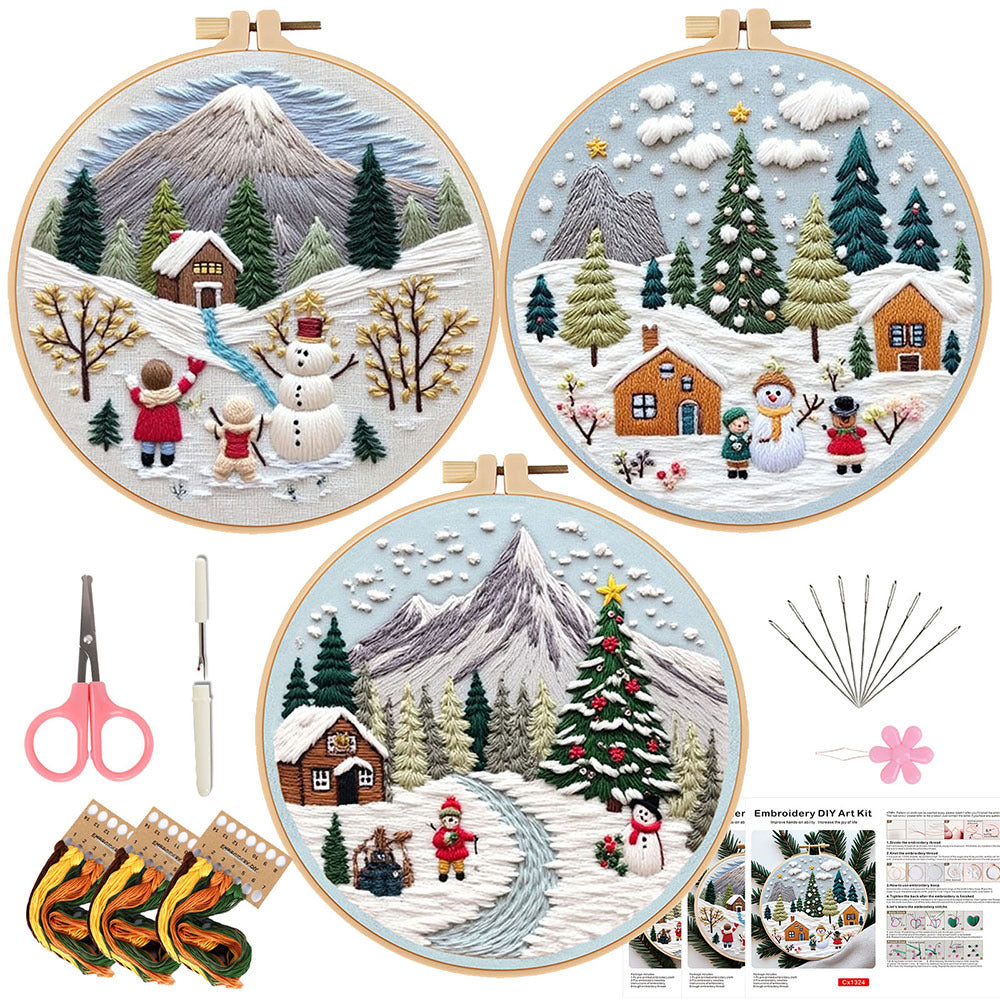Christmas embroidery material pack