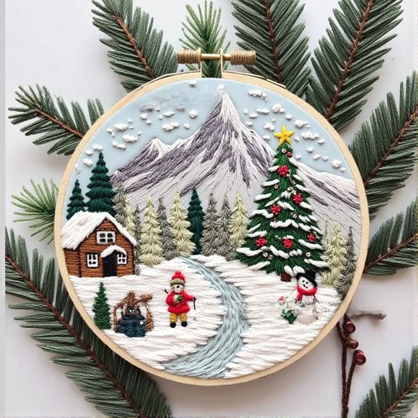 Christmas embroidery material pack