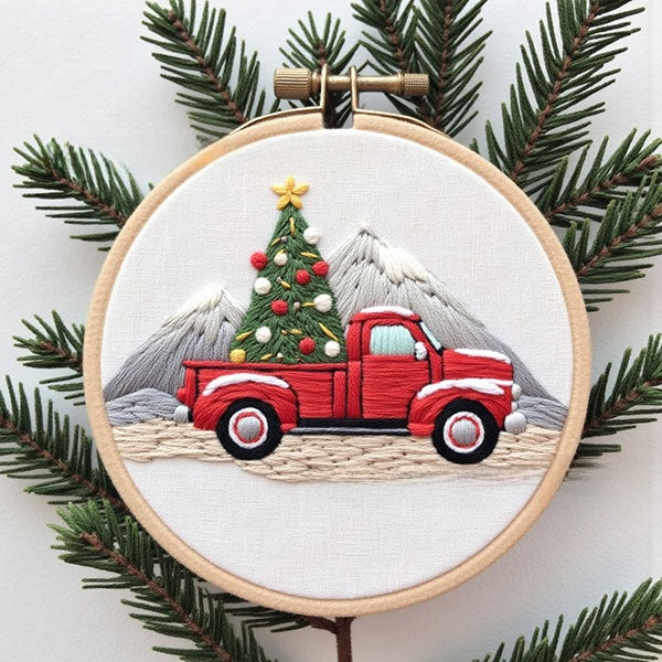 Christmas embroidery material pack