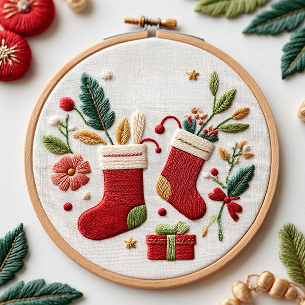Christmas embroidery material pack