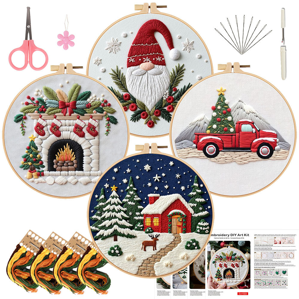 Christmas embroidery material pack