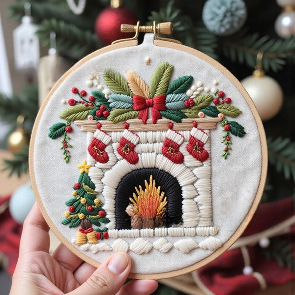 Christmas embroidery material pack