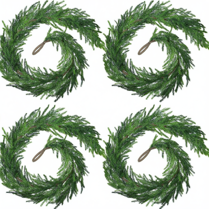 Christmas fireplace vine decoration