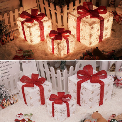 Christmas Gift Box Light Three-Piece Set