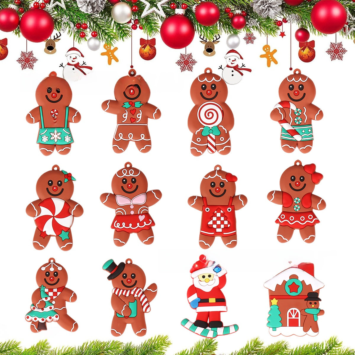 Christmas gingerbread man pendant