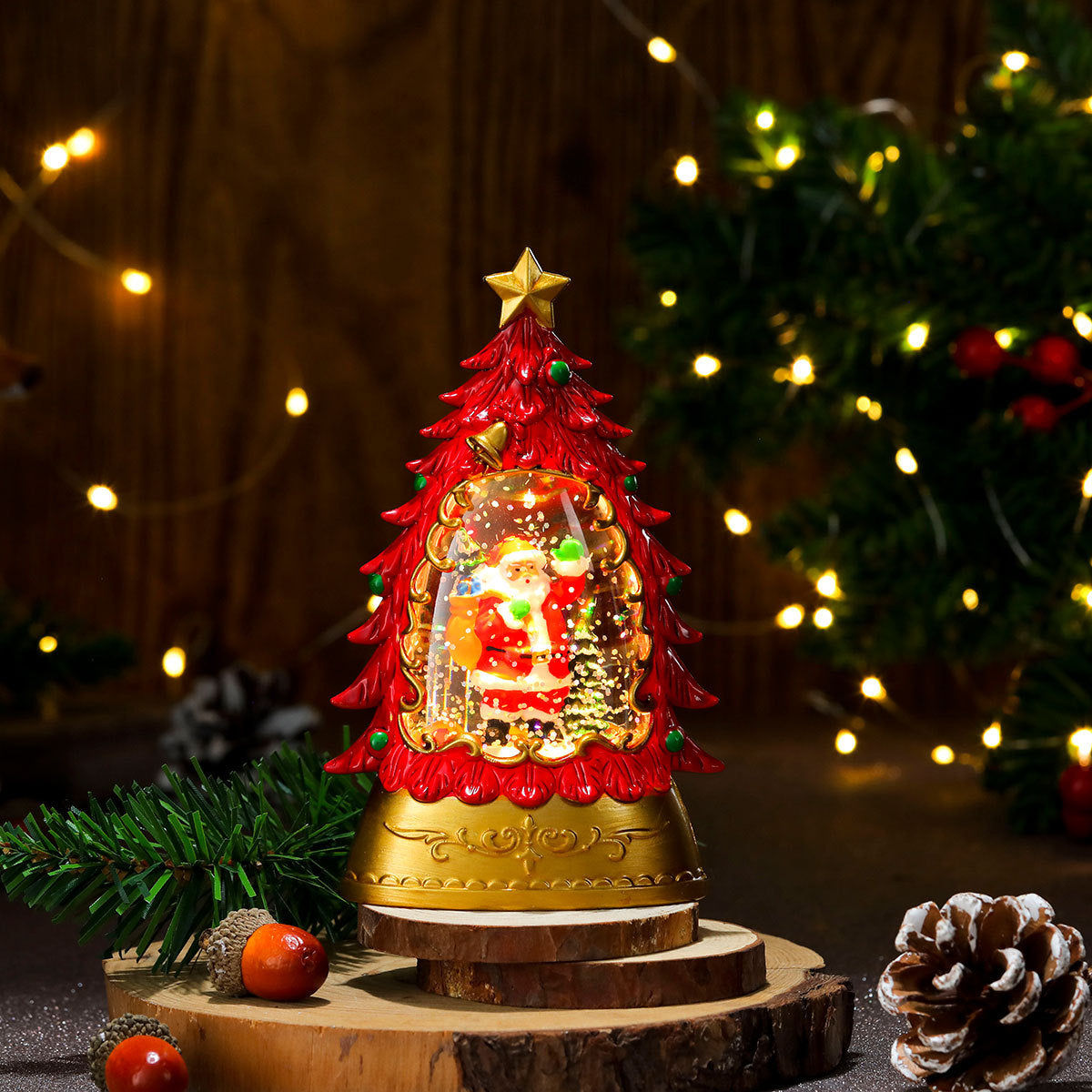 Christmas Glowing Candle Lamp Desktop Decoration