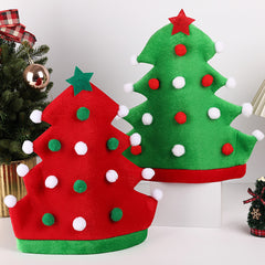 Green christmas tree hat