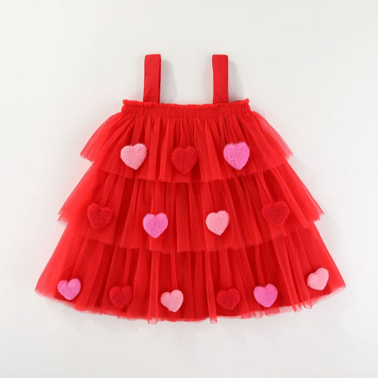 Christmas lace netted dress