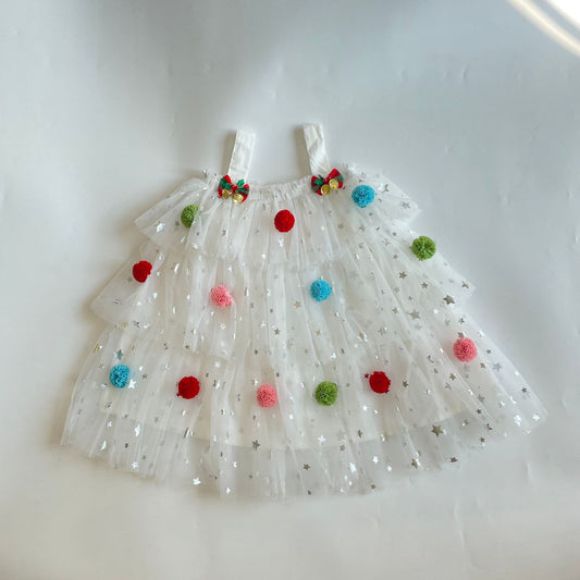 Christmas lace netted dress