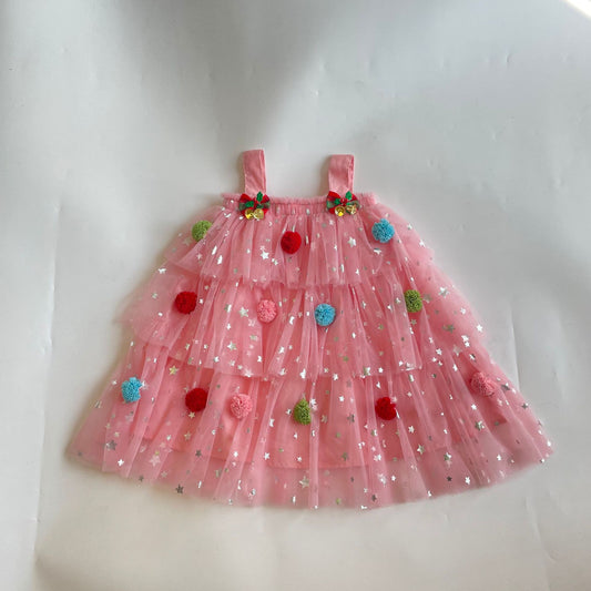 Christmas lace netted dress
