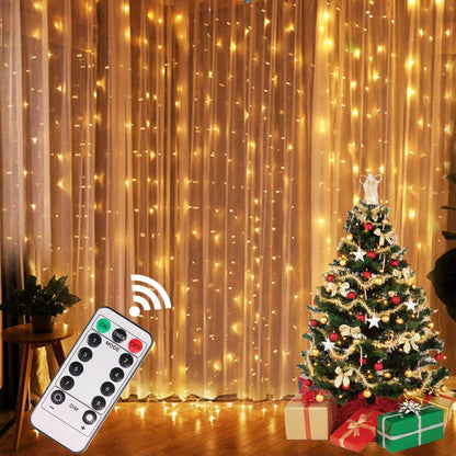 Christmas light curtain