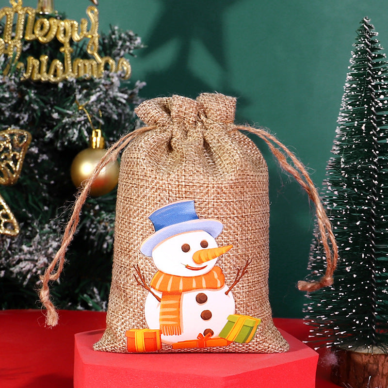 Christmas linen bag