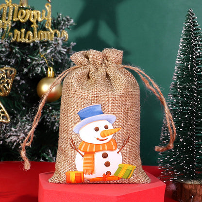 Christmas linen bag