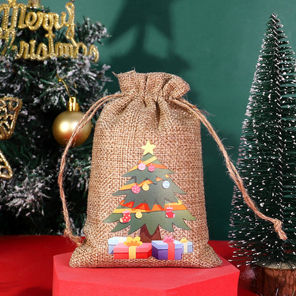 Christmas linen bag