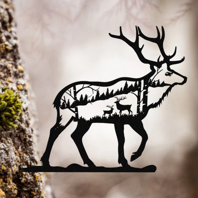 Christmas metal animal bear silhouette