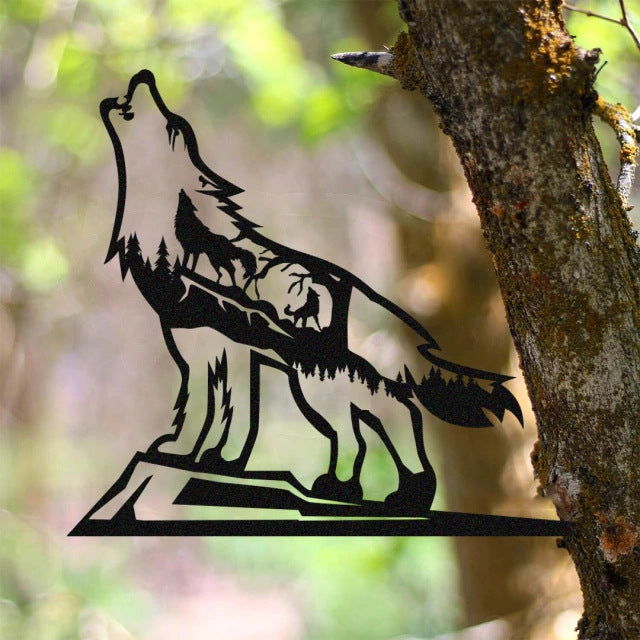 Christmas metal animal bear silhouette