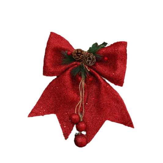 Christmas pearl cotton bowtie