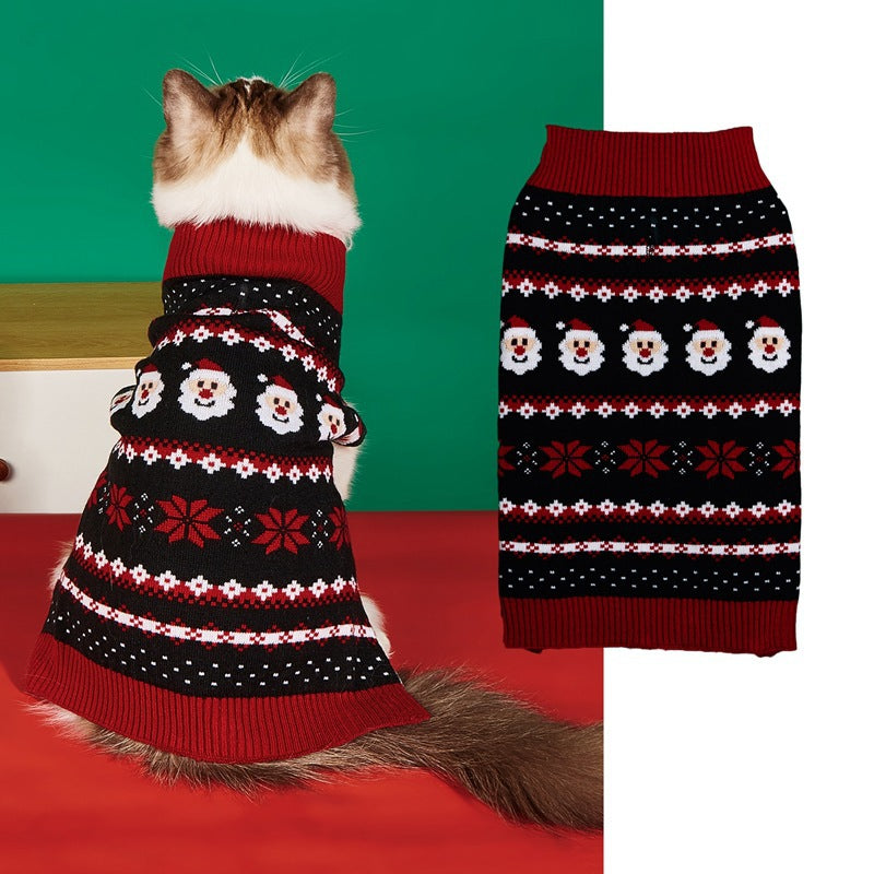 Christmas Pet Sweater with Festive Designs
