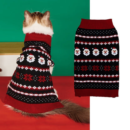 Christmas Pet Sweater with Festive Designs