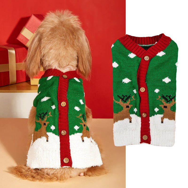 Christmas Pet Sweater with Festive Designs