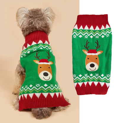 Christmas Pet Sweater with Festive Designs