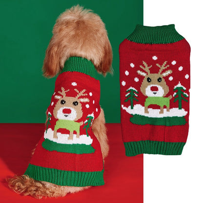 Christmas Pet Sweater with Festive Designs