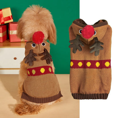 Christmas Pet Sweater with Festive Designs