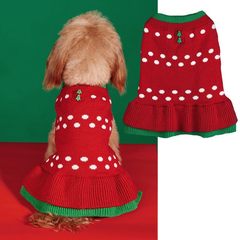 Christmas Pet Sweater with Festive Designs