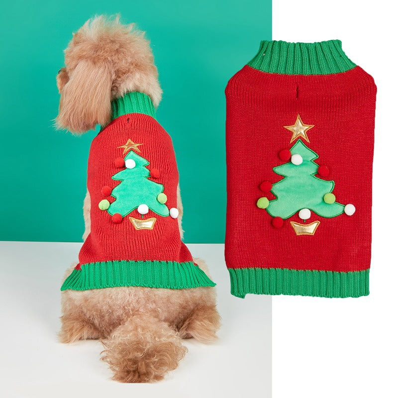 Christmas Pet Sweater with Festive Designs